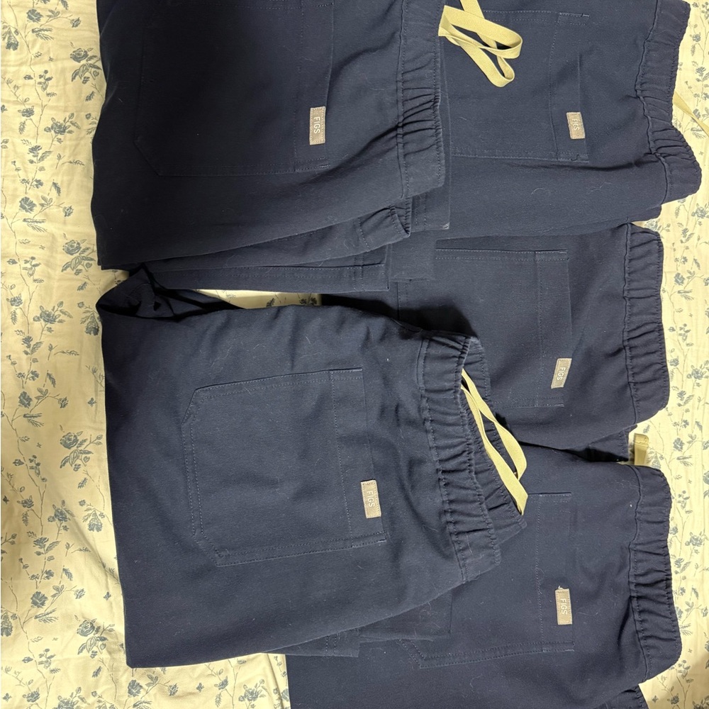 FIGS Navy Blue Drawstring Pants